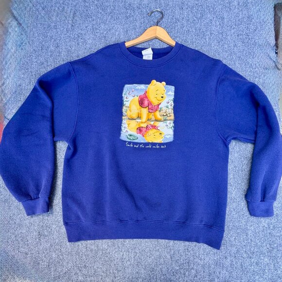 Vintage Winnie The Pooh Disney Store Sweatshirt Adult Large Purple - Picture 4 of 11